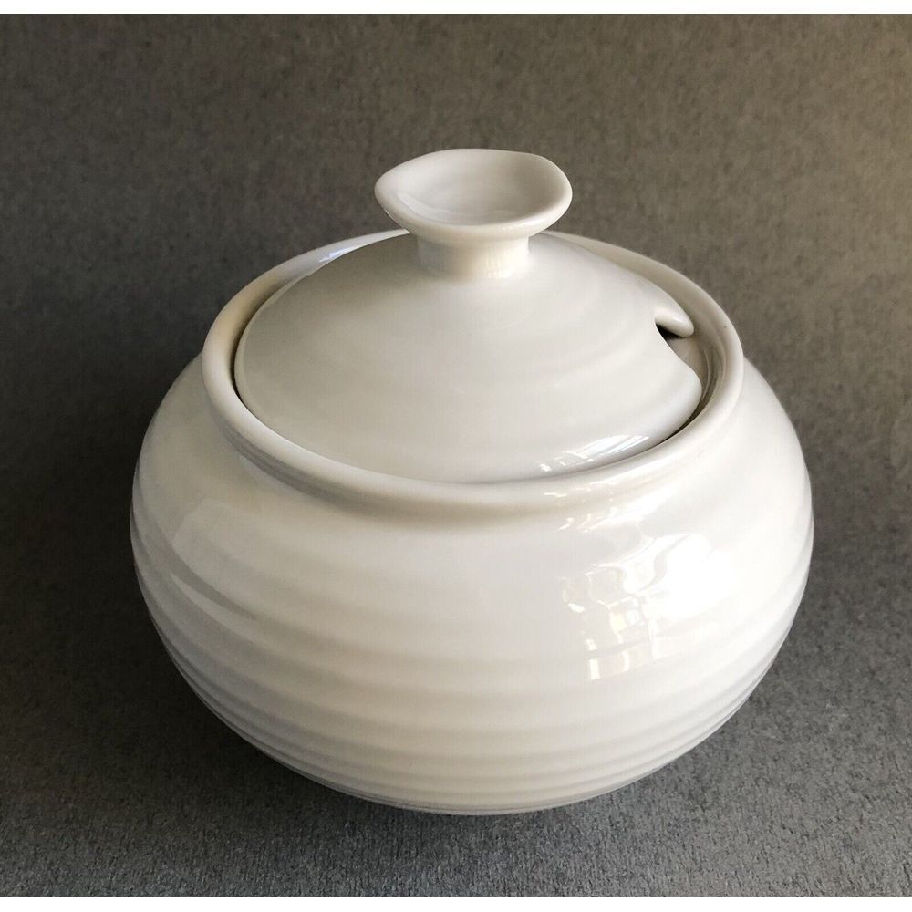 Portmeirion Sophie Conran White Sugar Bowl With Lid